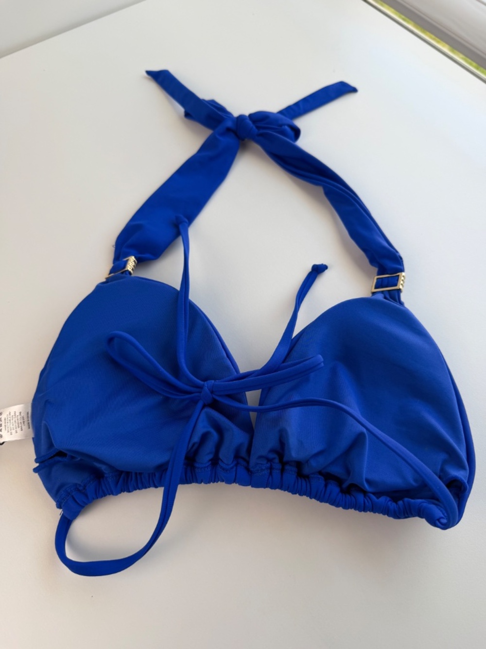 RELLECIGA Women's Royal Blue Halter Triangle Bikini Swim Top M - Picture 4 of 7